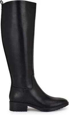 Calvin Klein Women's  Botina  Leather Zipper Knee-High Boots, Black Size 7.5M - Image 1 of 4