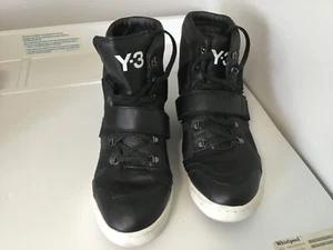 Yoiji Yamato Y-3 Held Black Leather Size 10.5 Mens - Picture 1 of 6