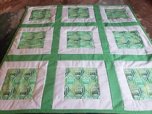 THE MTN. ARE CALLING J eep BABY QUILT (green) - Picture 1 of 3
