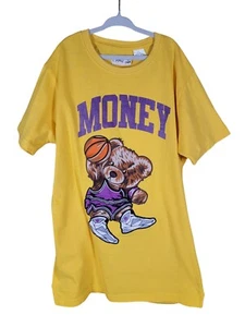 FWRD Youth Boys Size XL (18/20) Yellow T-Shirt Basketball Money Bear Sneaker - Picture 1 of 4