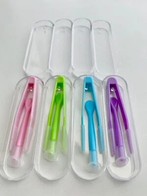 Kit de accesorios de estuche de viaje aplicador insertador en V pinzas para lentes de contacto - Imagen 1 de 4