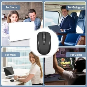 Portable Wireless Mouse 2.4GHz Silent with USB Receiver, Optical USB Mouse USA - Picture 1 of 15
