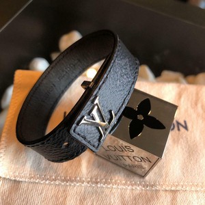 lv initials reversible leather bracelet