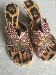 Vero Cuoio Sandal Heels Bling Italy Sz38 - Picture 1 of 7