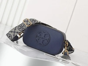 NWT TORY BURCH MINI MILLER BLUE CROSSBODY BAG (19.5cm*5.5cm*11.5cm) - Picture 1 of 9