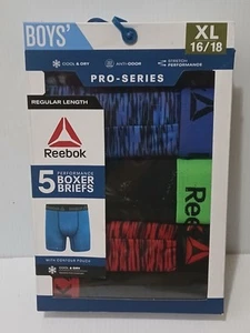 Reebok Boys Pro-Series 5 Performance Boxer Briefs Underwear Size XL (16/18) READ - Picture 1 of 6