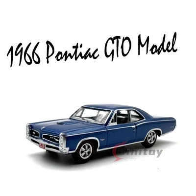 Nuevo 1:87 Azul 1966 Pontiac GTO Clásico Muscle Car Modelo Diecast Foto 1 de 4