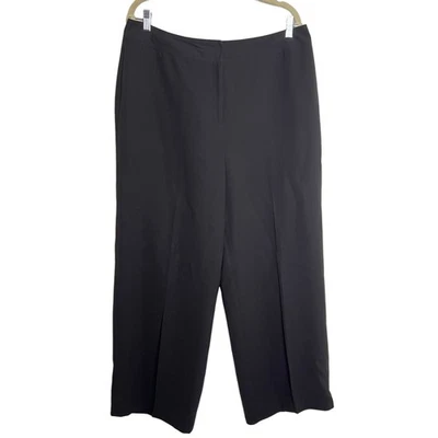 Kate Hill Womens Dress Pants 16 Dark Brown Wide Leg Ankle Length Career Trousers - Image 1 of 4