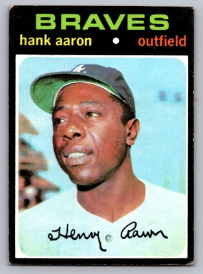 1971 TOPPS #400 HANK AARON BRAVES - Изображение 1 из 3