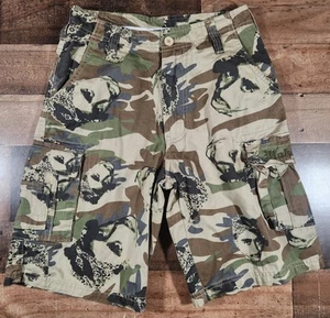 2pac Makaveli Camo Shorts Youth 12 Green Military Fatigue Hip Hop Rap Grunge - Picture 1 of 16