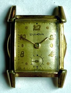 MENS VINTAGE ART DECO BULOVA 17J 10BT cal. WRISTWATCH FOR PARTS OR RESTORATION - Picture 1 of 7