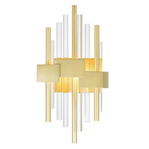 Satin Gold LED Wall Sconce from the Millipede Collection - Picture 1 of 6