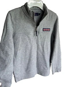 Vineyard Vines Gray Quarter-Zip Boy's Sweatshirt Pullover Size Small EUC - Picture 1 of 3