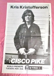 Cisco Pike 41x27" B&W Poster World Premiere Nov. 2, 1971 - Bild 1 von 2