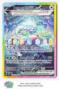 Terapagos ex 170/142 - SV07: Stellar Crown Special Illustration Rare Holo NM - Picture 1 of 2