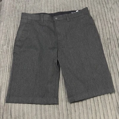 Volcom Vmonty Shorts Mens 34 Charcoal Heather Flat Front Stretch Skater Casual - Image 1 of 4