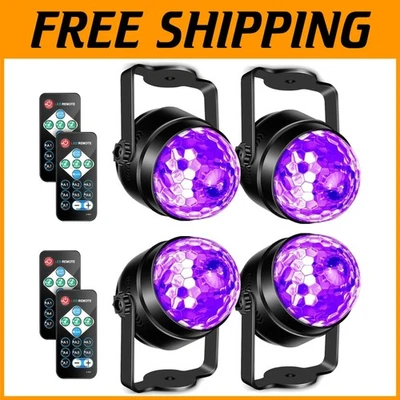 DJ Lights Set with Remote Control - LED Strobe Light 4 Pack - Image 1 of 4