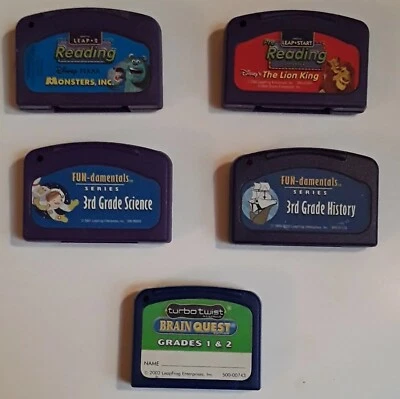 Leapfrog Cartridges Lot The Lion King ,Monsters Inc Great for Kids - Image 1 of 4