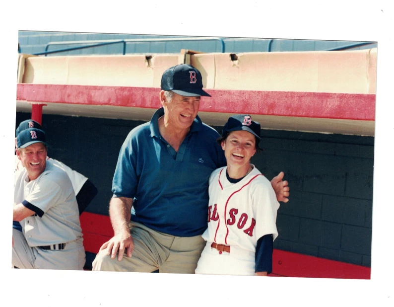Ted Williams Boston Red Sox Original 1980's Fantasy Camp 3 1/2 x 5 Photo Hickey - Image 1 of 1