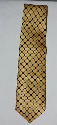 Галстук Genesis ограниченный выпуск желтый с геометрическим принтом, 100% шелк, 58 дюймов - Изображение 1 из 3