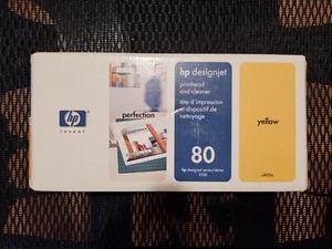 2009 Genuine HP #80 Yellow Printhead / Cleaner C4823A DESIGNJET 1000 1050 Sealed - Afbeelding 1 van 1