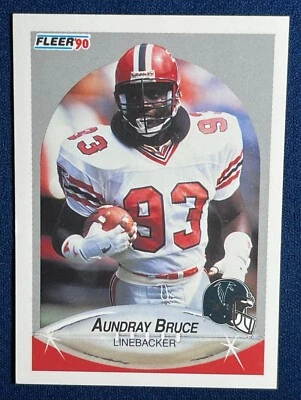 1990 FLEER #371 AUNDRAY BRUCE (ATLANTA FALCONS) FOOTBALL CARD - Image 1 of 2