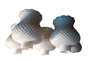 5-Vintage Milk Glass Hobnail Chandelier Light Shades Globe 1 5/8" Fit B290 - Picture 1 of 5