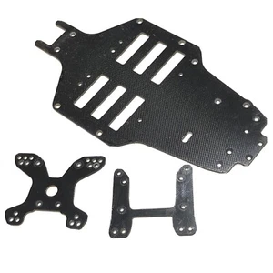 Used 1/10 Vintage RC Tamiya Top Force FRP Chassis & Damper Stay Plates - Picture 1 of 8