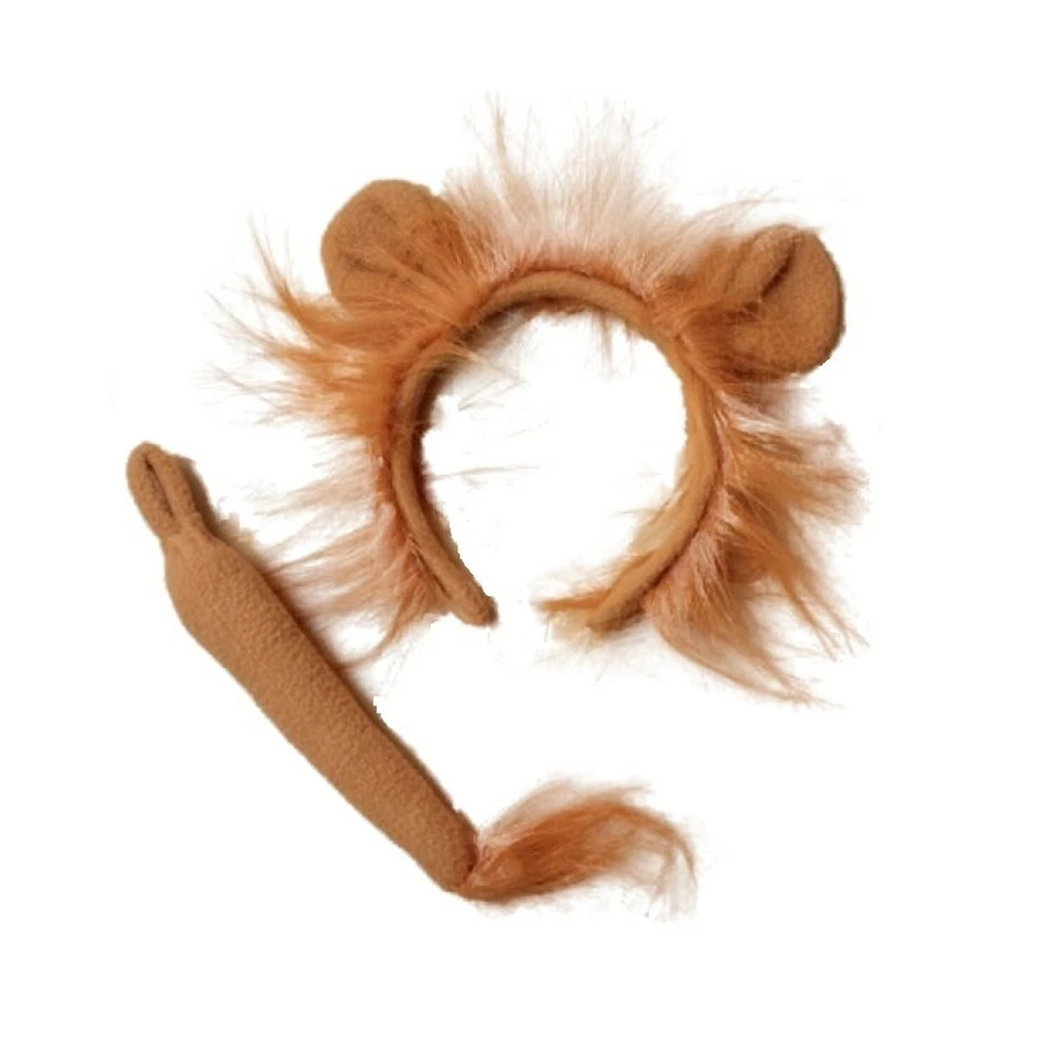 TOPKIDS ACCESSORIES Lion Ears and Mane Alice Hair Band and Tail Set Fancy Dress Party Hen