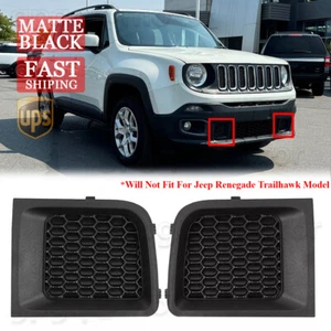 For Jeep Renegade 2015-2017 Left & Right Front Bumper Lower Grille Bezel Covers - Picture 1 of 8