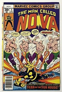 Nova #9 - Marvel Comics 1977 - VF - Buscema Art - Miscut Cover - Picture 1 of 3