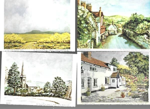 Lot Of 5 Dorset Federation Of Women Unused Postcards Landscape Cottages Vintage - Imagen 1 de 19