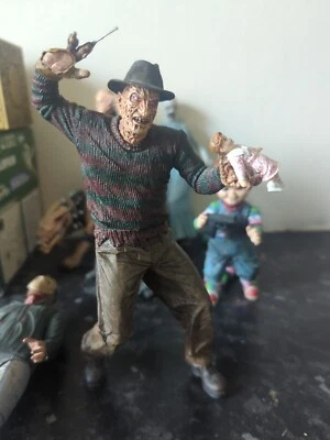 neca Freddy vs Jason Box set Freddy Only Damage Clews Horror Figurer Rare  — 第 1/4 张图片