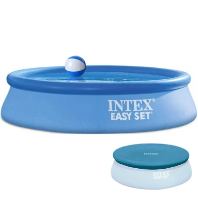 INTEX 28108GN - Easy Set Pool (244x61cm) mit Pumpe, Abdeckplane & Wasserball - Bild 1 von 4