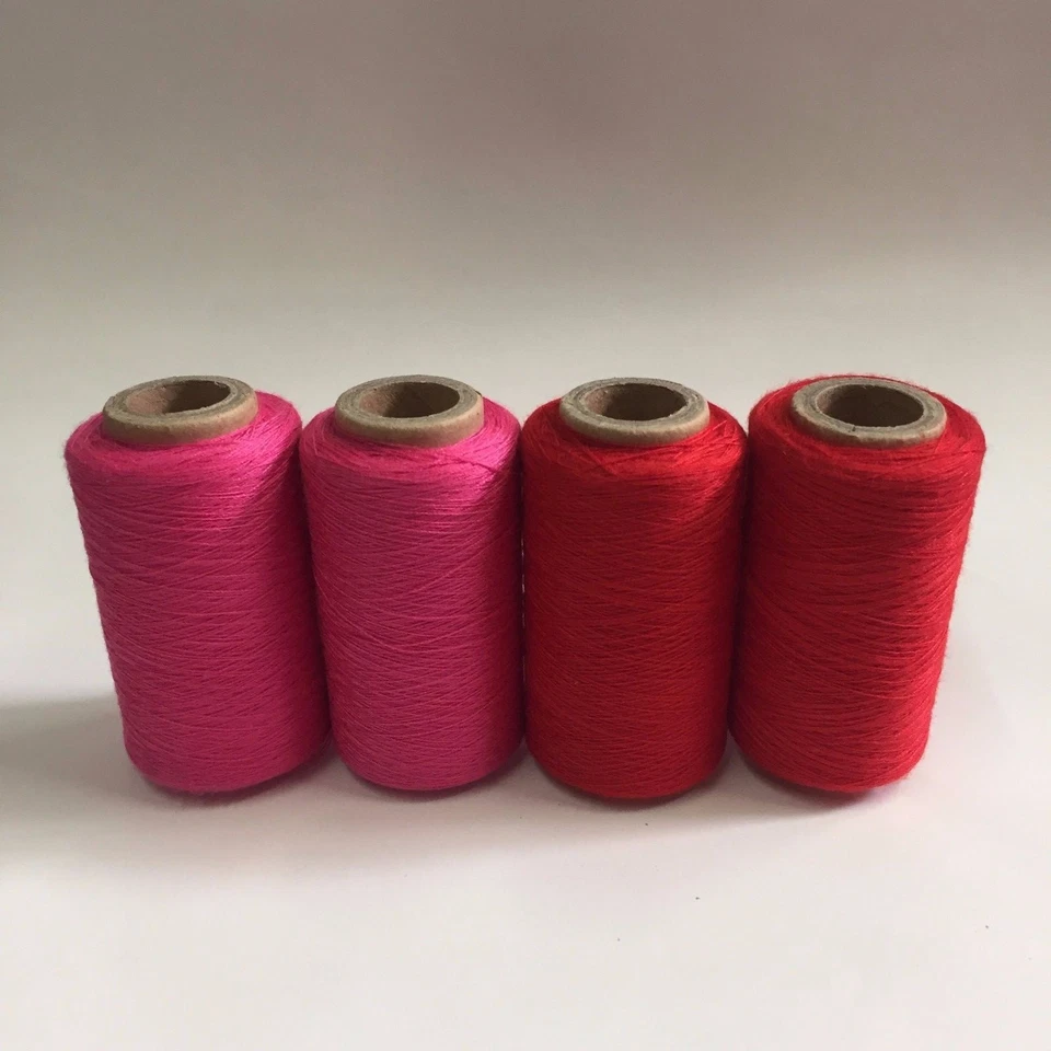 VALENTINE'S DAY SWISS PINK, RED SPUN POLYESTER SERGER & QUILTING THREAD 4 TUBES  - Image 1 of 1
