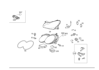 Lámpara intermitente original Mercedes-Benz 230-820-10-21 Foto 1 de 2