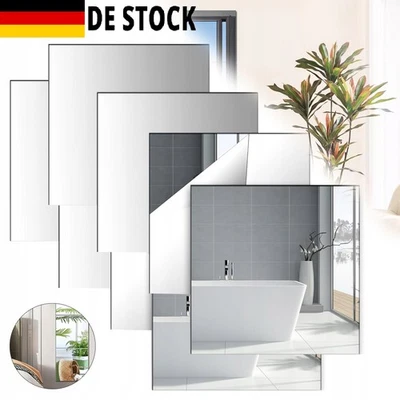 40pcs Spiegelfolie Selbstklebend Wand Möbel Wandspiegel Folie Spiegel 15x15cm - Bild 1 von 4