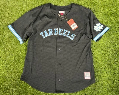 NWT UNC Tar Heels University of North Carolina College Retro Baseball Jersey - Image 1 of 4