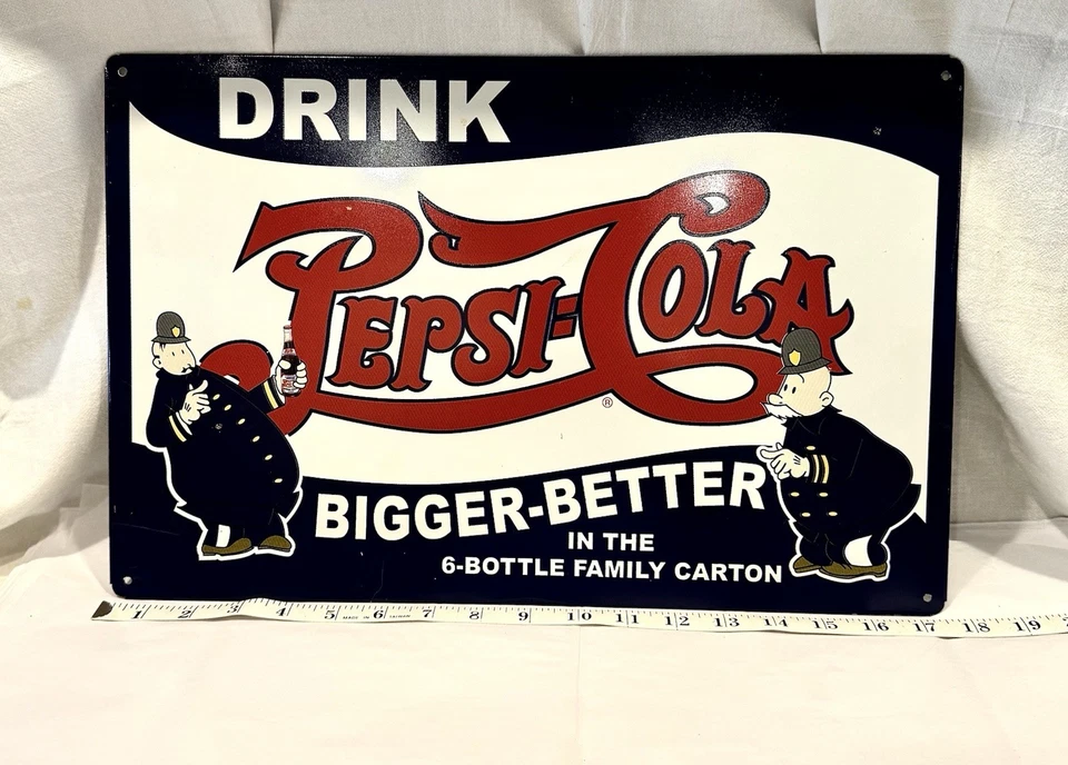 Nostalgic Pepsi Cola Metal Sign - Image 1 of 2