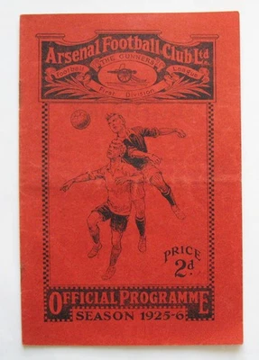 ARSENAL v ASTON VILLA 1925/1926 *VG Condition Football Programme* - Image 1 of 4