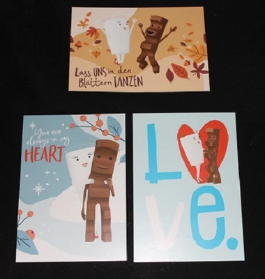 NEU!!! 3 VERSCHIEDENE KINDER RIEGEL POSTKARTEN - MILKY & SCHOKI - 2025 - NEU - Bild 1 von 4