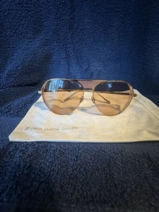 Linda Farrow Matheson C6 Aviator Sunglasses In Rose Gold & Peach LFL785C6Sun New - Picture 1 of 16