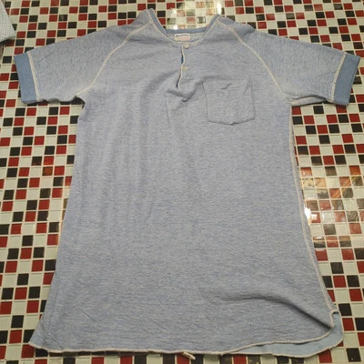 Camisa De Colección Años 50 60 Doble Pliegue Dos Capas Tela Térmica Azul Etiqueta EE. UU. Ajuste XL MEDIANO Foto 1 de 4