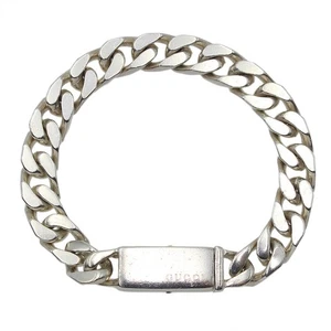 Gucci Sterling Silver 925 SV925 Chain Bracelet 7" Men Women N2569 - Picture 1 of 6