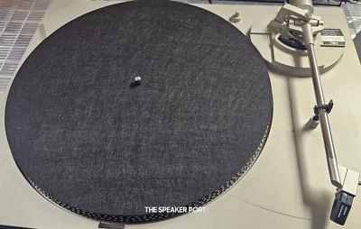 Record Player Turntable Platter Mat Slipmat 12" Diameter / 4mm Thick Black Felt - Изображение 1 из 4