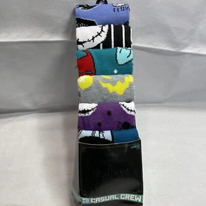 The Nightmare Before Christmas Socks 6 Pair CREW SOCKS SIZE 8-12 Bioworld Men FF - Picture 1 of 5
