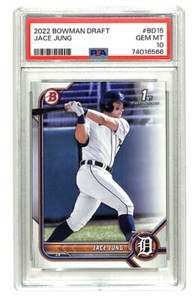 2022 Bowman Draft BD15 Jace Jung 1st Card PSA 10 Tigers