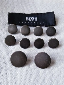 Hugo Boss brushed gun metal 20mm & 15mm set lot Blazer Jacket Replacement Button - Picture 1 of 6