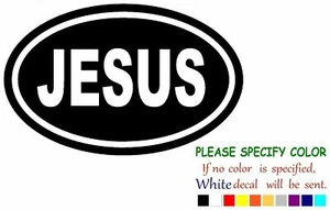 Jesus Euro Vinyl Aufkleber Sticker Auto Fenster Stoßstange Wand Laptop 12" - Bild 1 von 5