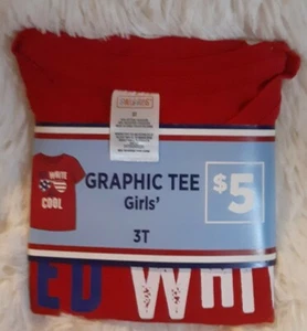 Patriotic Red Girls "Red, White And Cool" T-shirt Size 3T Swiggles Brand - Picture 1 of 6